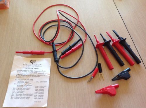 TPI TLS2000B Shuttered Plug Deluxe Test Lead Kit with Silicone Insulation