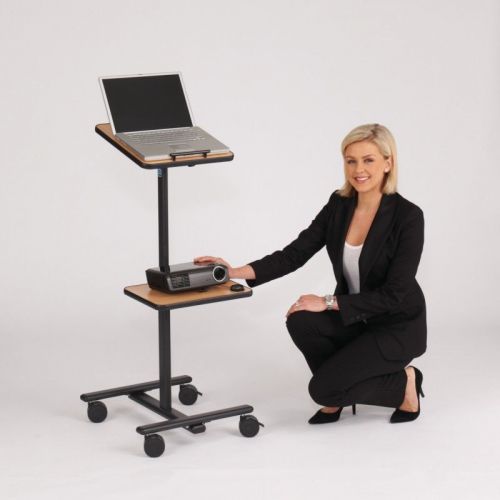 4 wheeled, 2 shelf, multimedia projector stand - ideal for mobile presentations for sale