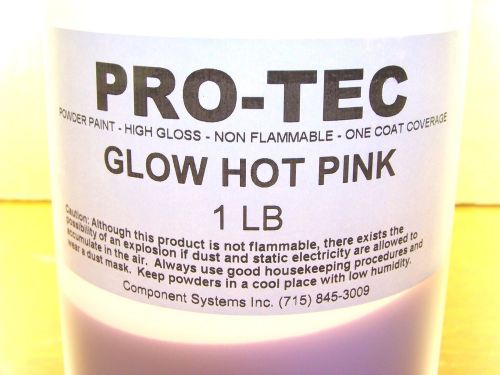 1 POUND - GLOW HOT PINK - PRO TEC  POWDER PAINT