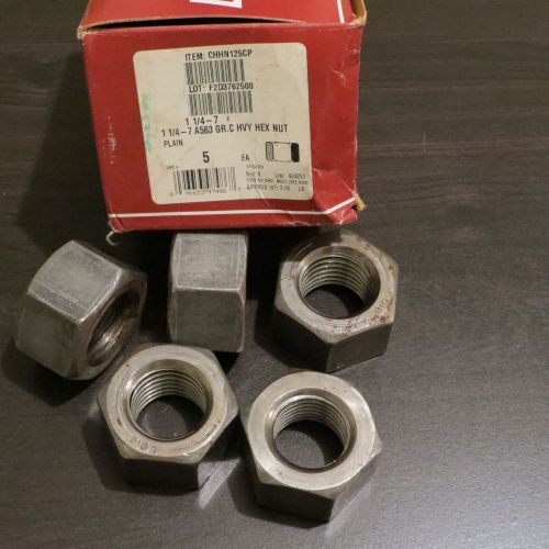Heavy Hex Nuts 1-1/4 - 7 Heavy Hex Nuts Box of 5