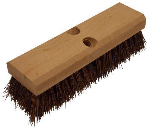 Wilen I002010, Palmyra Deck Brush with 10&#034; Wood Block, 10&#034; Length, Brown Bristle