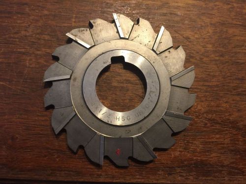 Union 4&#034; x 1/4&#034; Staggered Tooth Side Milling HSG Cutter