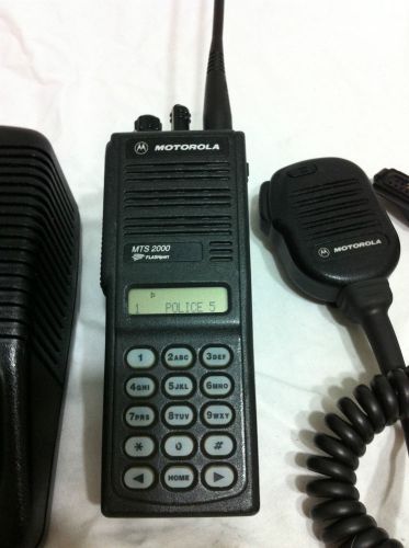Motorola mts2000 3 800 mhz h38 radio w/ programming security police fire ems for sale