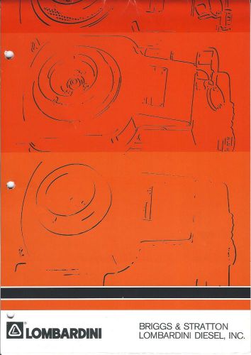 Equipment Brochure - Lombardini Engine Catalog 30+ Diesel models -c1984 (E3332)