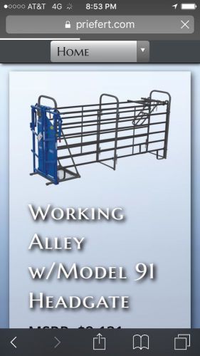 Priefert Working Alley With Auto Head Gate