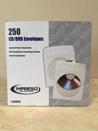CD/DVD Envelopes Sleeves with  Window Flap - 242 White