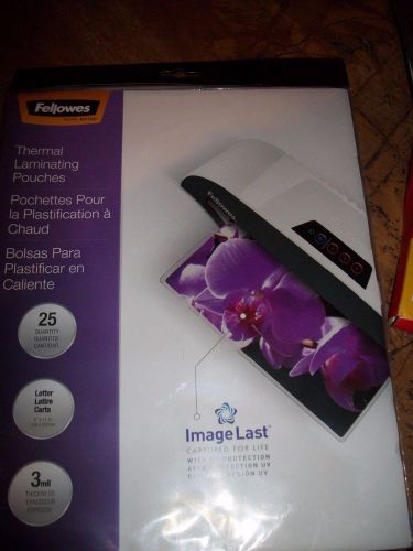 Fellowes Thermal Laminating Pouches, Image Last, Letter Size, 3 Mil, 25 Pack