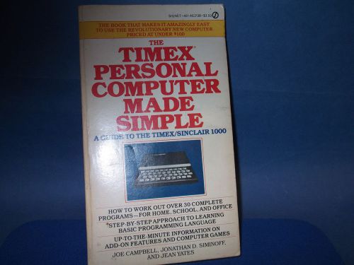 QTY-1 THE TIMEX SINCLAIR MADE SIMPLE 1000 by JOE CAMPBELL VINTAGE