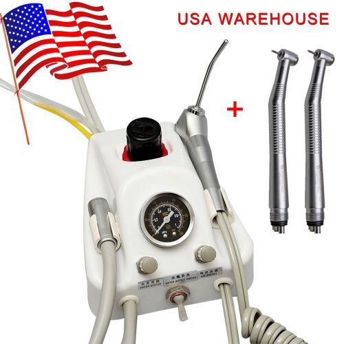 Dental Portable Turbine Unit Work to Compressor +2PC 4H High Speed Handpiece PTN