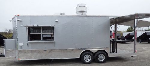 Concession Trailer 8.5&#039; x 24&#039; Silver Frost Catering Event Trailer