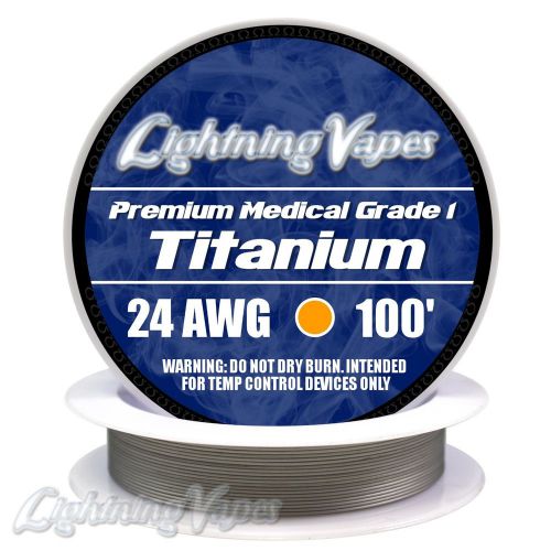 24 AWG Titanium Grade 1 Wire 0.51mm - 100&#039;