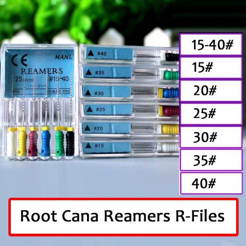 10  Reamers 25mm #15-40 Niti Stainless Steel Mani Endo Root Canal Hand File Nus