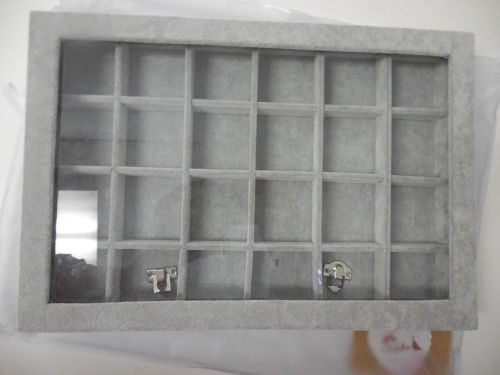 Valdler Clear top 24 Grid Jewelry Box