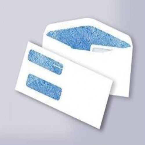 100 Quick-Books Double Window Security Envelopes For Checks Invoices Etc. Qualit