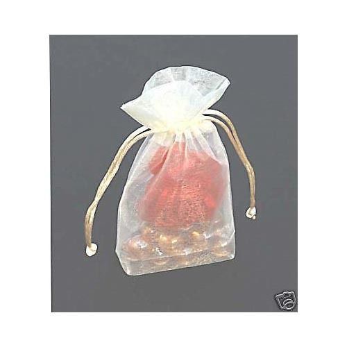 20~ 3.5x1x5.5&#034; All Colors Gusset Organza Fabric Bag Party Wedding Favor Baby Sho