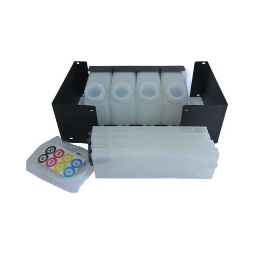Mutoh rj-900c bulk ink system with vertica lcartridges--4 bottles, 4 cartridges for sale