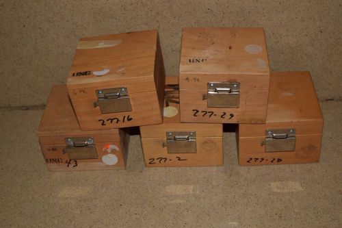 ++ WOOD CASE Interior Size: 3&#034; L 3&#034; W VARIES&#034; H - LOT OF 5 (PP1)