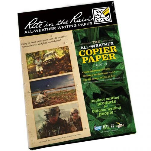 Rite in the rain tactical tan copier paper a4 size # 9512t for sale