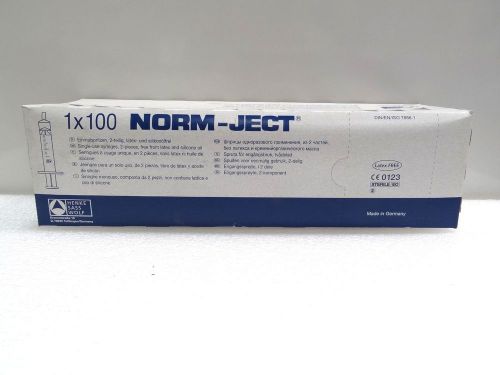 NORM-JECT 5ML 1X100 STERILE / LATEX + SILICON OIL FREE SYRINGES 2-PIECES ~NIB~