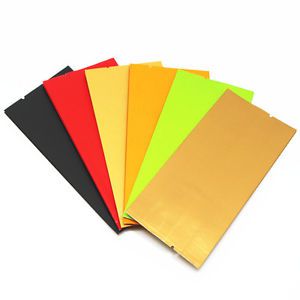 Colors Open Food Tea Bags Kraft Paper Side Gusseted Pouches Aluminum Foil Lining