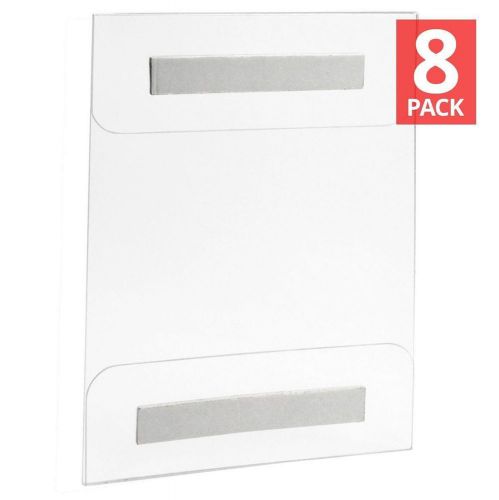 8 pack wall mount acrylic sign holder 8.5 x 11 or 11 x 8.5 with extra strong ... for sale
