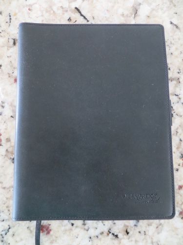 Cambridge 8x10 inch black leather planner notebook - 100 page for sale