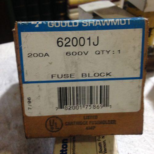 GOULD SHAWMUT 200A 600V SINGLE POLE FUSEHOLDER 62001J *NEW*