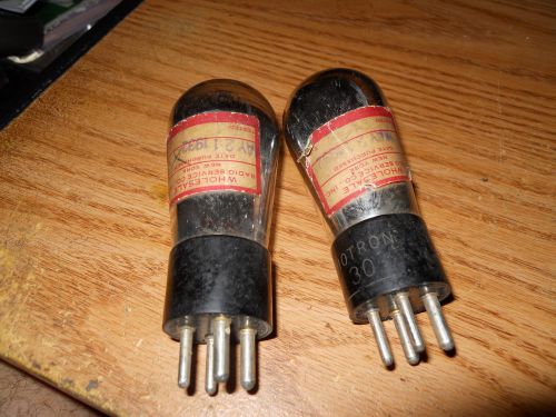 2- rca  Globe Type 30  Radio Vacuum tubes