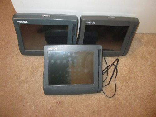 MICROS WORKSTATION 4 5006614-001 LCD TOUCHSCREEN POS SYSTEM LOT OF 3 CST#