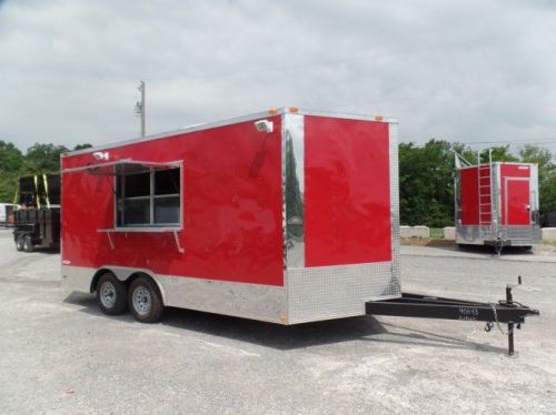 Concession Trailer 8.5&#039; X 16&#039; Red Food Event Catering