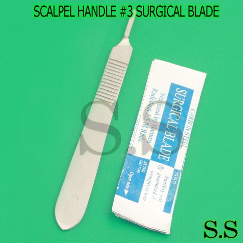 1 SCALPEL KNIFE HANDLE #3 + 20 STERILE SURGICAL BLADE #11
