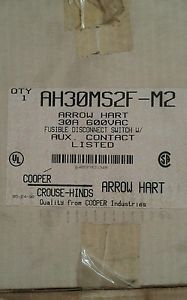 Arrow Hart AH30MS2F ManDisc 30A Fused W/Aux Cont GY
