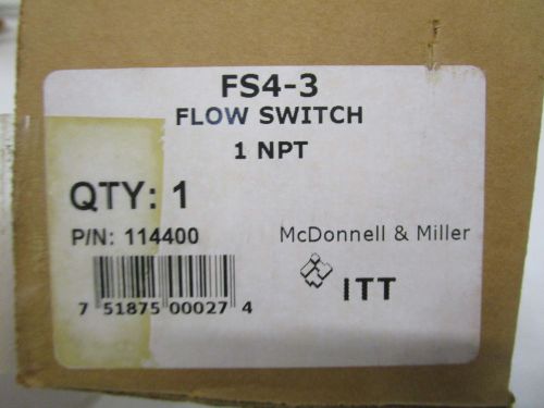ITT 114400 FLOW SWITCH 1&#034;NPT *NEW IN BOX*