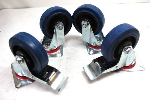100 x 32 Caster Wheel Set - 2 Swivel and 2 Swivel Locking Wheels ( 4&#034; )