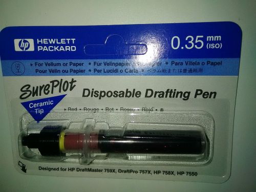 New hewlett packard sureplot - red .35mm disposable drafting pen for sale