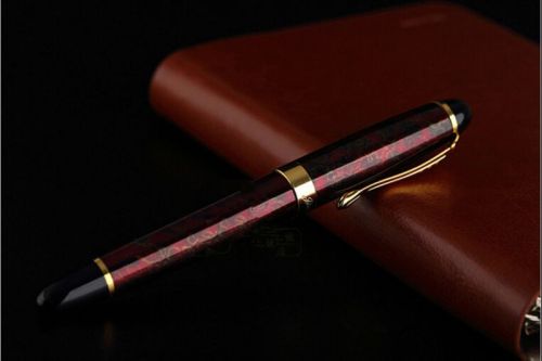 JinHao Trim X450 Medium Red Gold Business Fountain Nib Gift Pen
