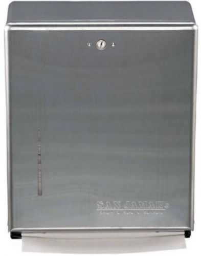 San jamar c-fold/multifold towel dispenser, stainless steel for sale