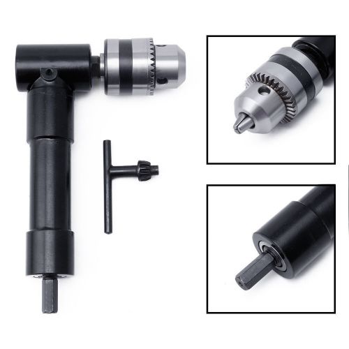 3/8&#034; Aluminium Head Right Angle Drill Attachment Bit 3/8 Chuck Key Adaptor New