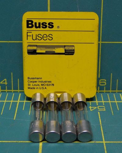 Lot of 4 Buss Fuses Glass Fuses AGX 5 125V AC AGX-5 Bussman Cooper Industries