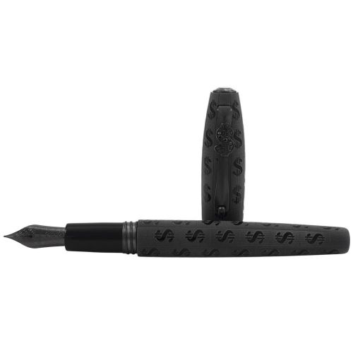 Montegrappa cash dollar sign black ruthenium medium fountain pen isadc3lc for sale