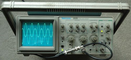 Tektronix 2225 50mhz oscilloscope, calibrated, two probes, power cord sn: 100431 for sale