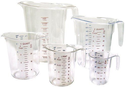 NEW! 5-Piece Measuring Cup Set, Polycarbonate, Free Shipping