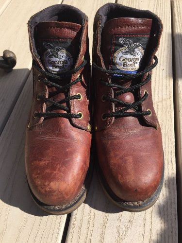 Georgia Steel Toe Work Boots Size 8 Rugged High Top Womans