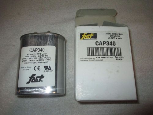 40 mfd 370 volt oval single run capacitor - fast #cap340 - new for sale