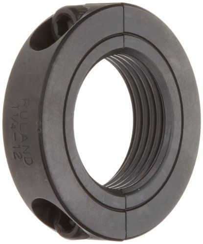 Ruland TSP-12-10-F Two-Piece Clamping Shaft Collar, Threaded, Black Oxide Steel,