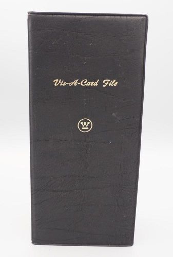 Vintage Westinghouse Vis-A-Card 104 Business Card File Holder Advertising