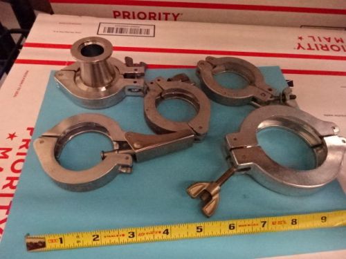 HIGH VACUUM CLAMPS FIXTURES ADAPTERS LOT AS IS #X4-FT-01