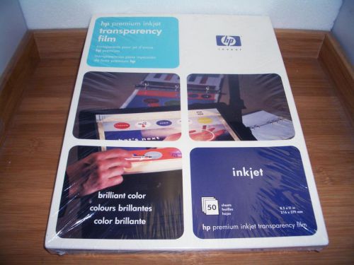 HP Premium Inkjet Transparency Film 50-Sheets C3834A NEW FACTORY SEALED