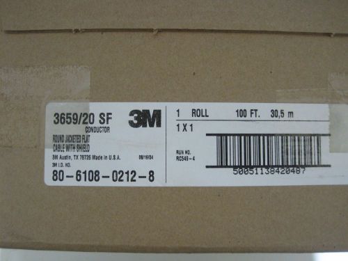 3M 3659/20 SF ROUND JACKETED FLAT CABLE WITH SHIELD 100FT
