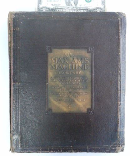 Vintage catalogue The MAX AMS MACHINE presses Automatic machinery cans drums UK